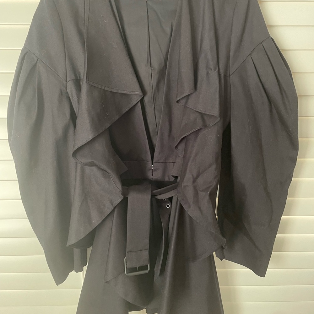 BCBG Black Belted hi-lo waist Jacket